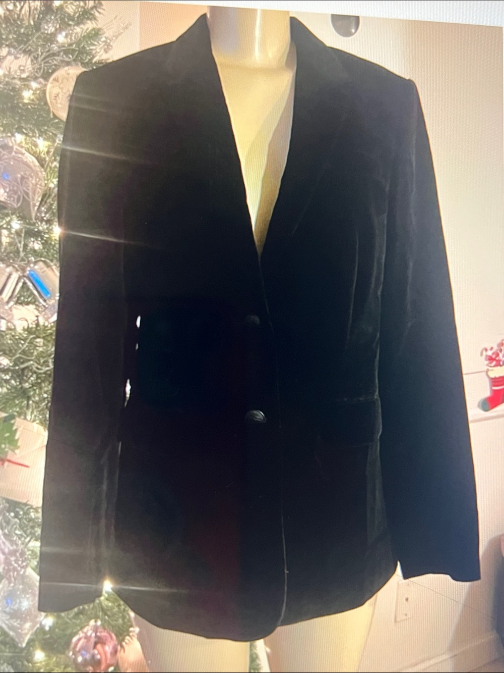 Classic Black Velvet Women's Blazer Jacket